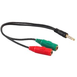 Audio konektor - adapter - slušalke + mikrofon na enojni 3,5 mm cinch Cene