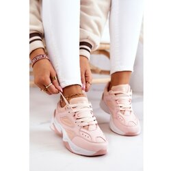Kesi Women's sports shoes tied with pink Hassie Cene