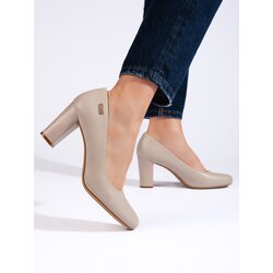 Sergio Leone Comfortable gray women's pumps on a stiletto heel by Cene