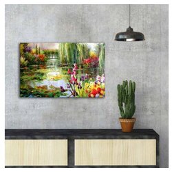 Wallity Reprodukcija na platnu Impressionist Garden, 70 x 45 cm Cene