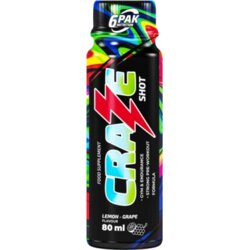 6PAK craze shot 80ml narandža – pre-workout sa 290mg kofeina Cene