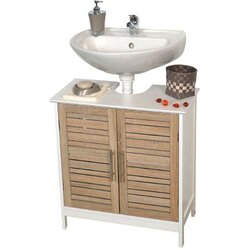 Tendance Kupaonski ormarić s 2 vrata i policom Stockhlom 60x30x70cm mdf, bambus-bijela Cijene