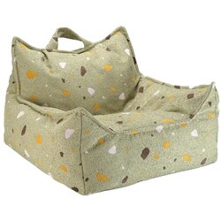 Wigiwama Zelena otroška vreča za sedenje iz tkanine bouclé/iz šenilje Terrazzo Chair – Cene