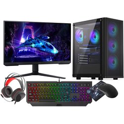VIST Gaming Set Ryzen 7 5700X RTX 5060 32GB SSD 1TB W11 WIFI LCD 24", (5000009608) Cene