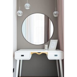 Hanah home round - diameter : 60 cm - silver silver mirror Cene