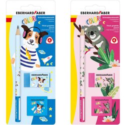 Faber-Castell Grafitni svinčnik Eberhard Faber Colori B z radirko in šilčkom, sortirano, 1 kos Cene