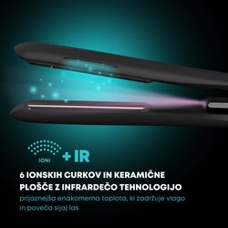 REVAMP Progloss Ion Shine Keramička Pegla za Kosu ST-1850, Crna Cene
