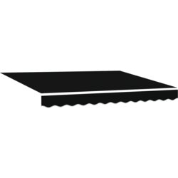 vidaXL automatska uvlačiva tenda crna 350x250 cm, tenda zamjensko platno za okvir 3.5x2.5 m crna Cijene