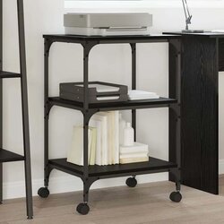  Držač za printer Crni hrast 50 x 41 x 75 cm Konstruirano drvo - Crni hrast Cijene