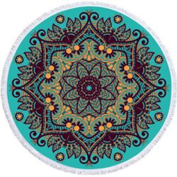  Okrogla brisača za na plažo Mandala - Dizajn #1 Cene