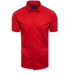 DStreet Men's Red Short Sleeve Shirt Cene