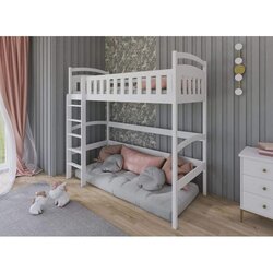  Drveni dječji povišeni krevet Mia - bijeli - 200x90 - Bez madraca Cijene
