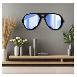WALLXPERT Ogledalo Ozgl508, 70x28 cm, Plavo Cijene
