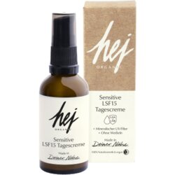 hej Organic dnevna krema za osjetljivu kožu, SPF 15 Cene