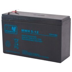 MPL POWER ELEKTRO MPL MW POWER MWH 5-12L UPS battery Lead-acid accumulator VRLA AGM Maintenance-free 12 V 6 Ah Black Cene