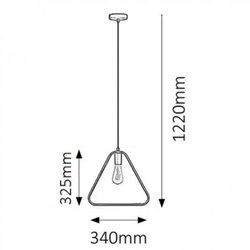 Rabalux levi pendantik triangular E27 max 60W crna industrijska rasveta Cene