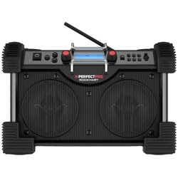 PerfectPro RockHart radio za gradilište DAB+ (1012), UKW (1014) AUX, Bluetooth®, NFC, USB funkcija punjenja baterije, zaštićeno protiv prskanja, otporan na prašinu, otporan na udarce, mogućnost pu... Cene