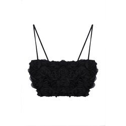 Trendyol Limited Edition Black 3D Floral Bustier Cijene