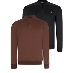 Dewberry DOUBLE SET V4007 MEN'S SWEATSHIRT-BLACK-BROWN Cijene