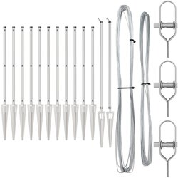 vidaXL Stupovi ograde s šiljkom 13 kom Ø32 mm 80 cm Galvanizirani čelik Cijene