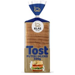 Klas Hleb tost puter&mleko 500g Cene