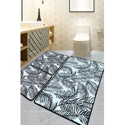  Frond multicolor bathmat set (3 pieces) Cene