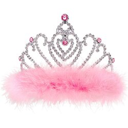  Tiara z roza marabujem - 1 k. Cene