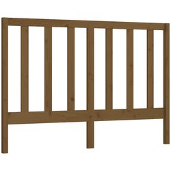 Maison Chic posteljno vzglavje - vzglavna omarica - nočna omarica medeno rjavo 126x4x100 cm trdna borovina, (21707095) Cene