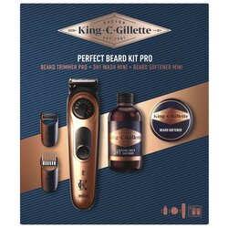 Gillette king C Perfect Beard poklon set (trimer za bradu, sredstvo za pranje brade 60ml i balzam za bradu 25ml) Cene