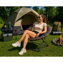  Sklopiva camping stolica sa mekanim punjenjem 80x74x78 cm Cene