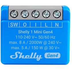 Shelly 1 Mini Gen4 Smart switch 1P Blue Cene