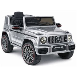 Mercedes AMG G 63 srebrno obojeni automobil na baterije Cene