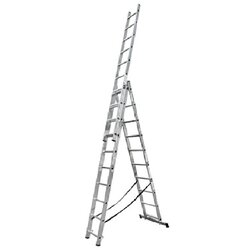 Krause trodelna večnamenska aluminijasta lestev Corda 3x10 stopnic 030405 Cene