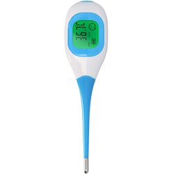 Fysic Digitalni termometer z osvetljenim zaslonom in alarmom za povišano telesno temperaturo, Bela / Modra, (5000277485) Cene