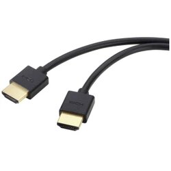 SpeaKa Professional br> HDMI priključni kabel HDMI A utikač, HDMI A utikač 1.00 m crna Ultra HD (8K), High Speed HDMI, fleksibilan HDMI kabel SP-11004216 Cene