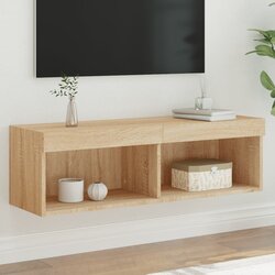 vidaXL TV ormarić s LED svjetlima boja hrasta sonome 100x30x30 cm Cijene