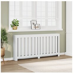 vidaXL Pokrov za radijator bijeli 175x20x82 cm konstruirano drvo Cijene