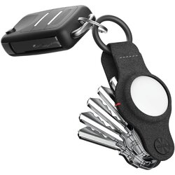 Key Smart AirTag Vegan Leather Case Air Black Cene