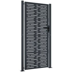 vidaXL Vrtna vrata antracitna 105x180 cm jeklena kvadratna oblika, (21040135) Cene