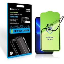 BESTSUIT fleksibilno 5D potpuno ljepljivo hibridno staklo za Samsung Galaxy A57 5G crno Cene