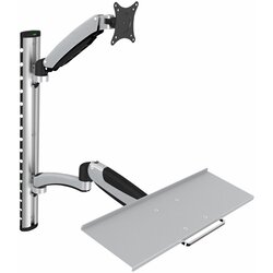 Digitus DA-90354 1-struki zidni nosač za monitor 38,1 cm (15'') - 68,6 cm (27'') podesiv po visini, ladica za tipkovnicu, mogučnost savijana, mogučnost okretanja, rotirajuči Cene