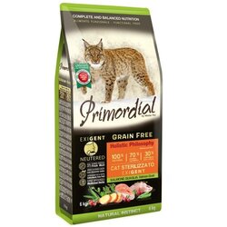 MisterPet Mister Pet Primordial Cat Adult Exigent Sterilised Losos & Prepelica 6kg Cene