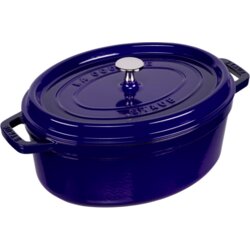 Staub Oval Cocotte, 29cm cast iron, dark blue Cene