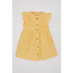 Defacto Baby Girl Sleeveless Linen Look Dress Cene