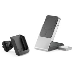 ALOGIC indukcijski punjač 3 A Matrix+ Wireless 3-in-1 MM31CPBCBK-G 5000 mAh Izlazi standard indukcijskog punjenja, Apple Cene