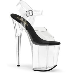 Pleaser USA Pleaser Flamingo-808 Clr-Blk/Clr 39 Cene