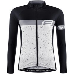 FORCE TEXTIL Prolećni dres FORCE SPRAY dugi rukav, bela-crna S Cene