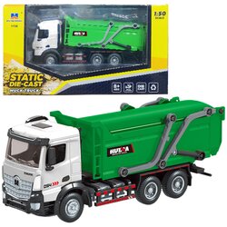 Garbage Truck Metal Huina Green 1:50 Cene