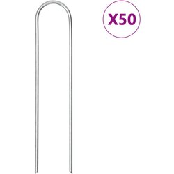 vidaXL Klinovi za tlo U-oblika 50 kom 15 x 3 5 cm od pocinčanog čelika Cijene
