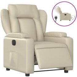 Maison Chic Električni naslanjač - Relax naslanjač krem umetno usnje, (22061458) Cene